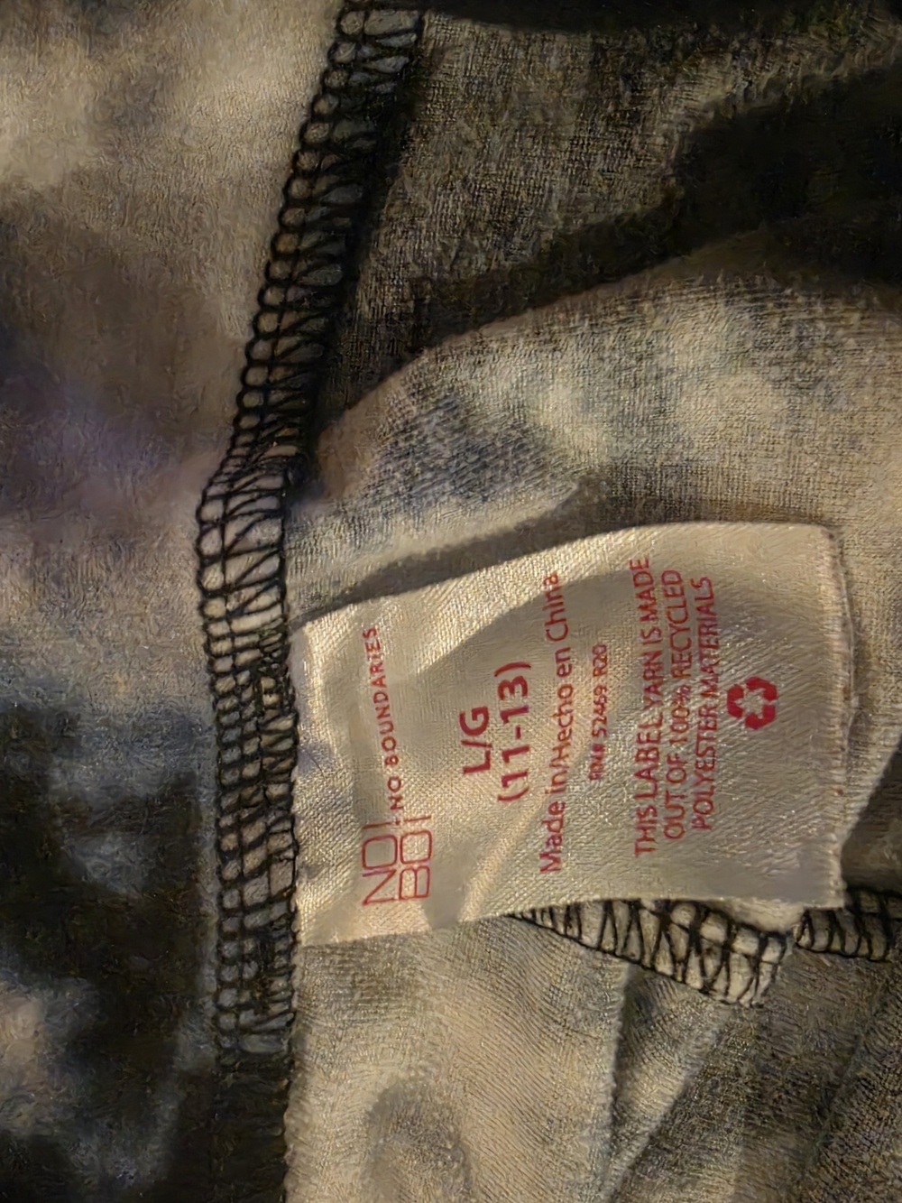No Boundaries Dark Blue & White Tie-Dye Flare Leggings - Picture 2 of 3